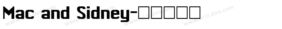 Mac and Sidney字体转换
